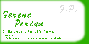 ferenc perian business card